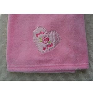 Baby Starters Pretty in Pink Blanket Heart Flower Security Lovey Soft Plush
